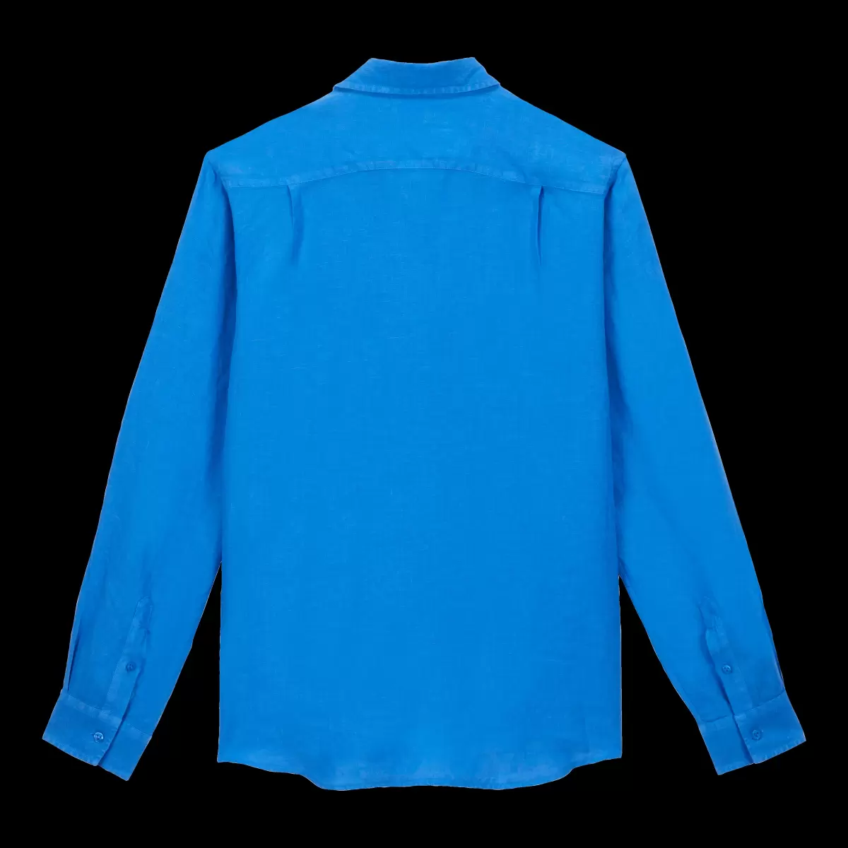 Vilebrequin Shirts Zufrieden Einfarbiges Hemd Aus Leinen Für Herren Earthenware / Blau Herren - 4