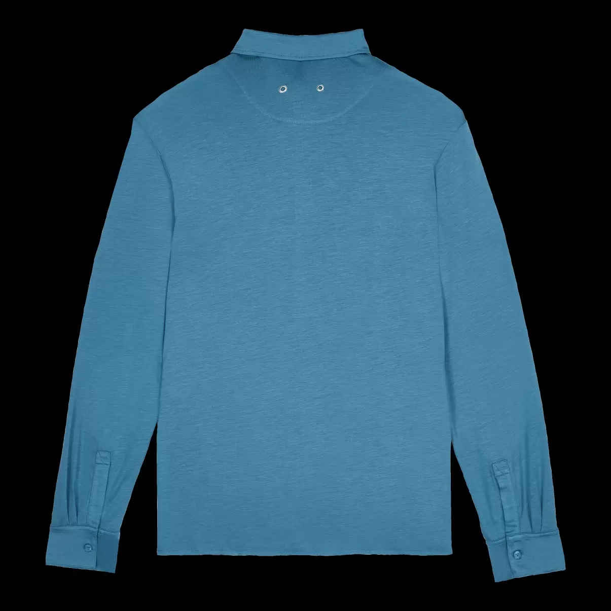Einfarbiges Hemd Aus Jersey-Tencel Für Herren Günstig Calanque / Blau Shirts Herren Vilebrequin - 4