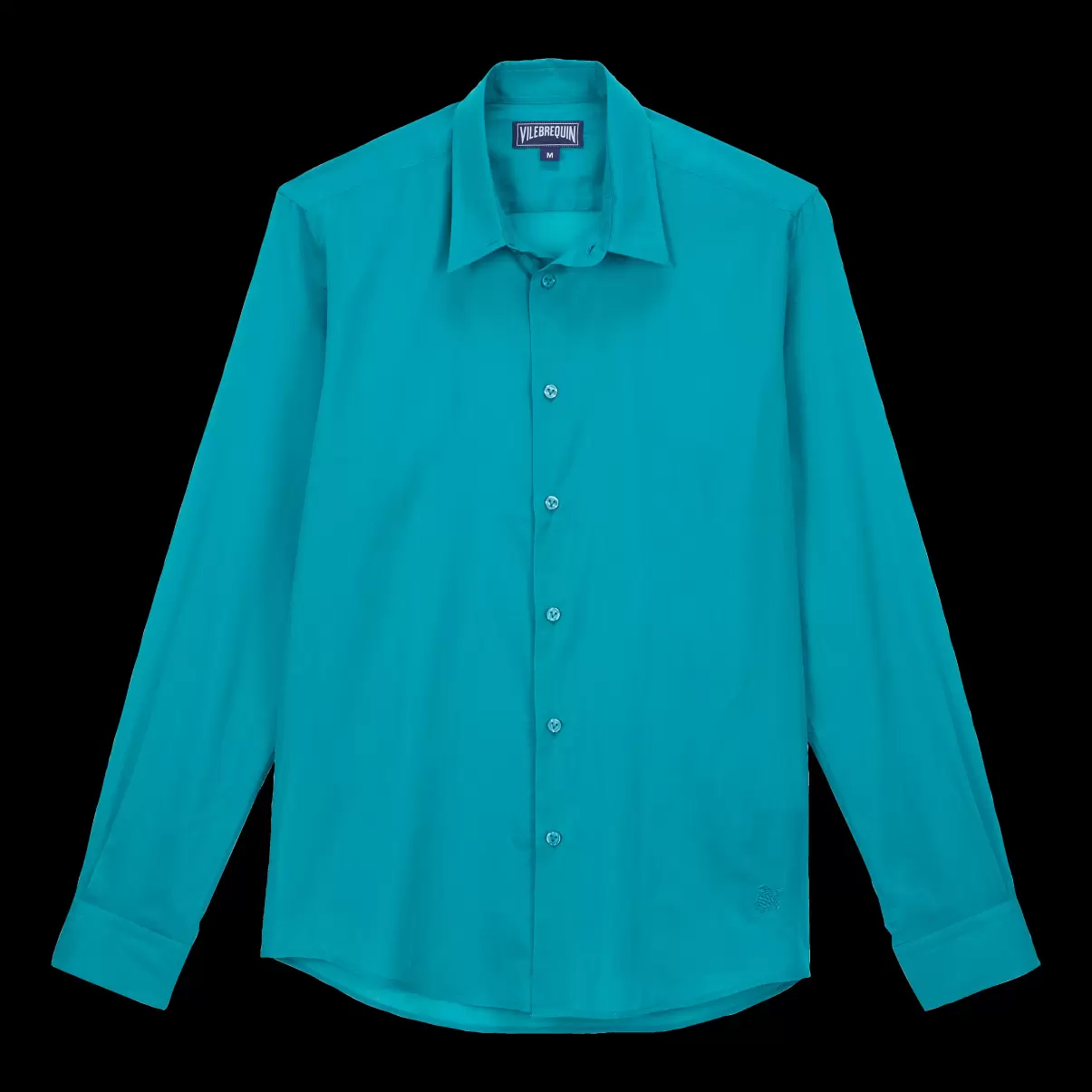 Emerald / GrÜN Herren Vilebrequin Shirts Leichtes Solid Unisex-Hemd Aus Baumwollvoile Kaufen - 3