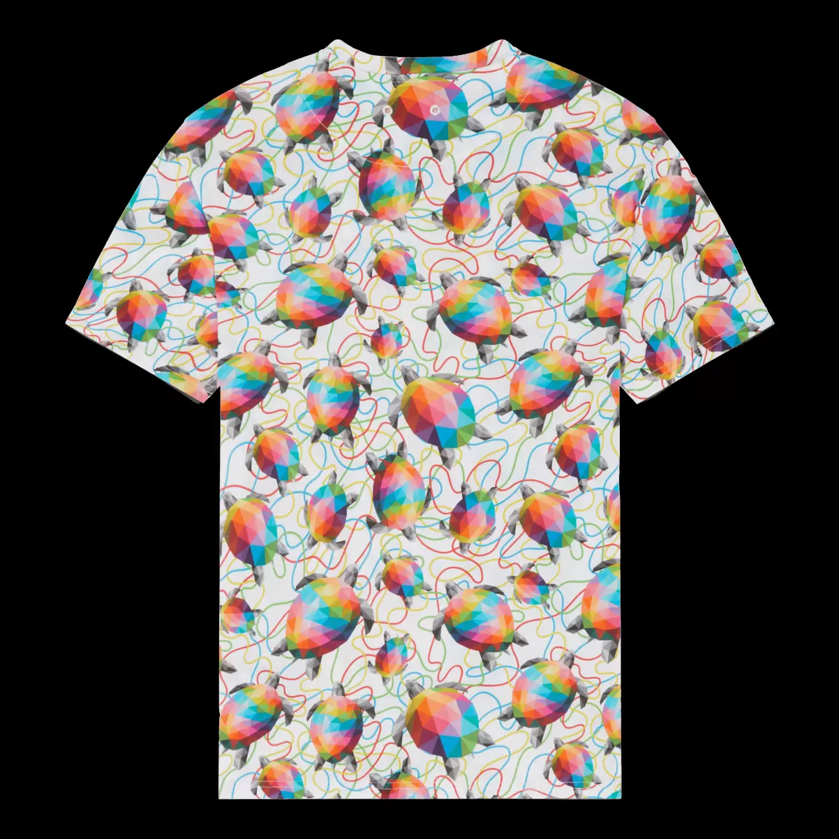 T-Shirts Multicolor / Multi Schnäppchen Tortugas T-Shirt Aus Bio-Baumwolle Für Herren – Vilebrequin X Okuda San Miguel Herren - 4