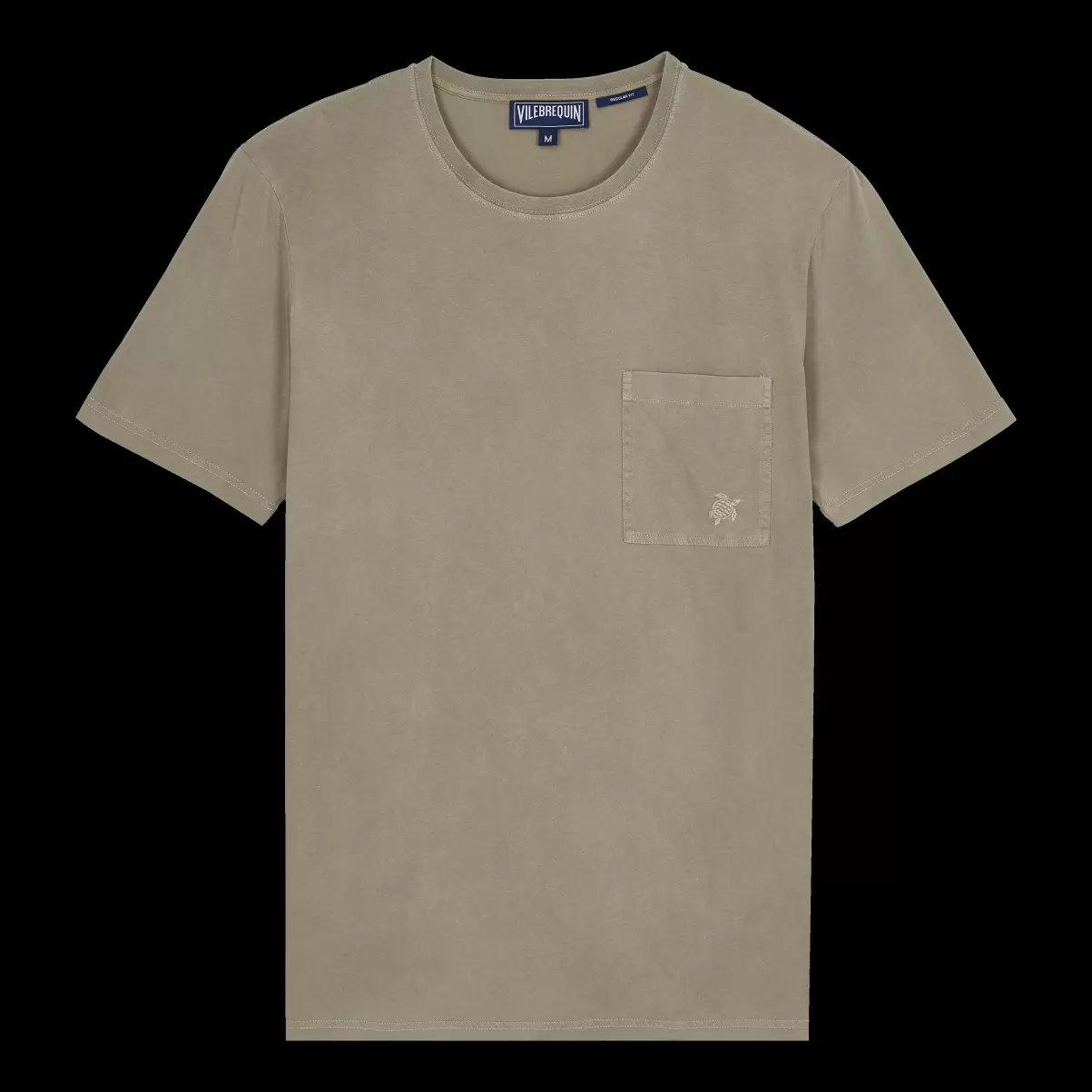 Herren Eucalyptus / GrÜN Solid T-Shirt Aus Bio-Baumwolle Für Herren Vilebrequin Haltbarkeit T-Shirts - 2
