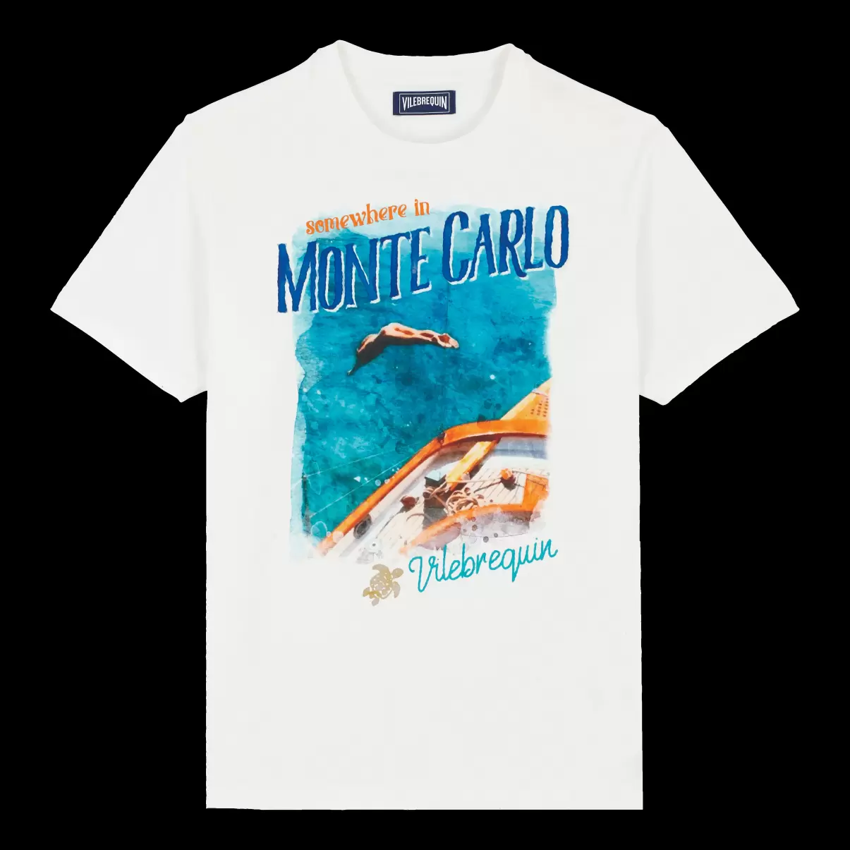 Popularität T-Shirts Off White / Weiss Herren Vilebrequin Monte Carlo T-Shirt Aus Baumwolle Für Herren - 3