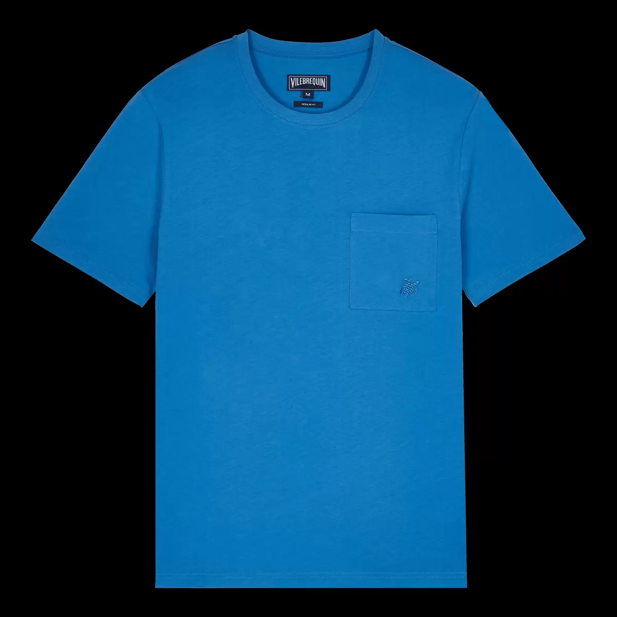 Geschäft Einfarbiges T-Shirt Aus Bio-Baumwolle Für Herren Vilebrequin Herren Earthenware / Blau T-Shirts - 2