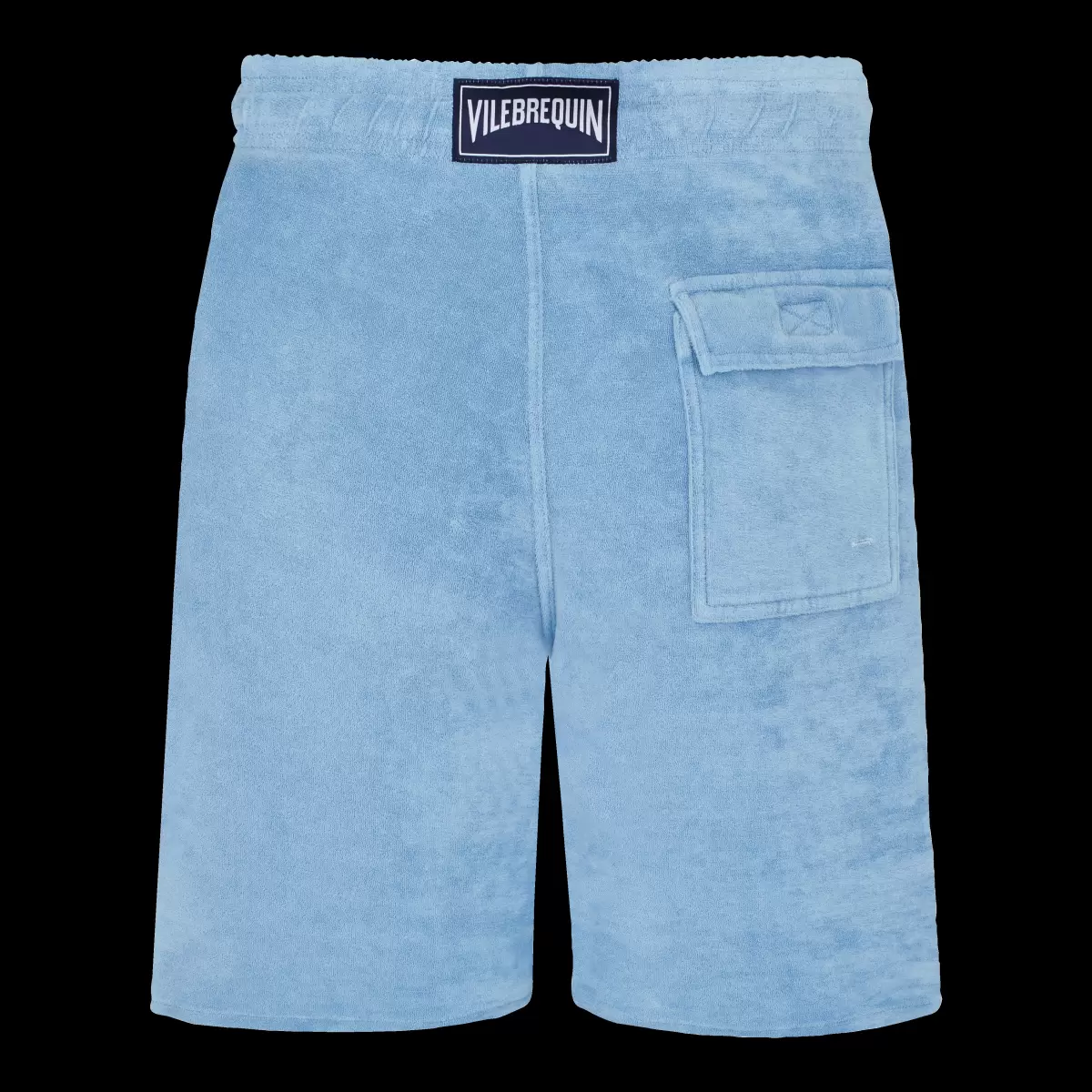 Produkt Shorts Herren Vilebrequin Source / Blau Solid Bermudashorts Aus Frottee Mit Mineralfarbstoff Für Herren - 4