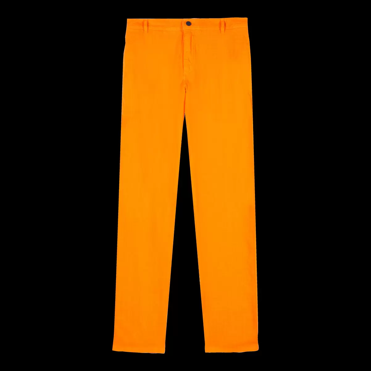 Karotte / Orange Produktverbesserung Vilebrequin Hosen Herren Solid Leinenhose Mit Geradem Schnitt Für Herren - 3