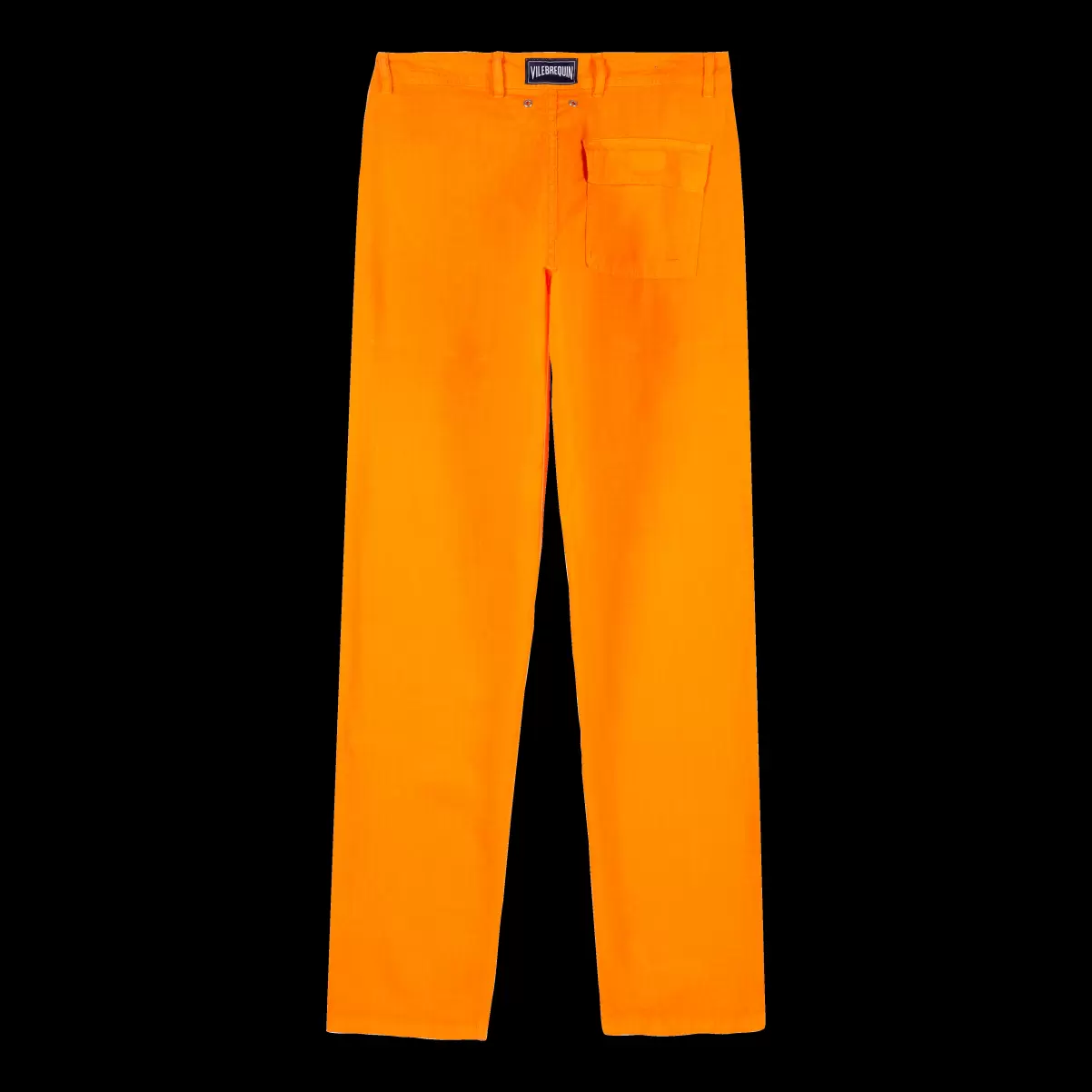 Karotte / Orange Produktverbesserung Vilebrequin Hosen Herren Solid Leinenhose Mit Geradem Schnitt Für Herren - 4