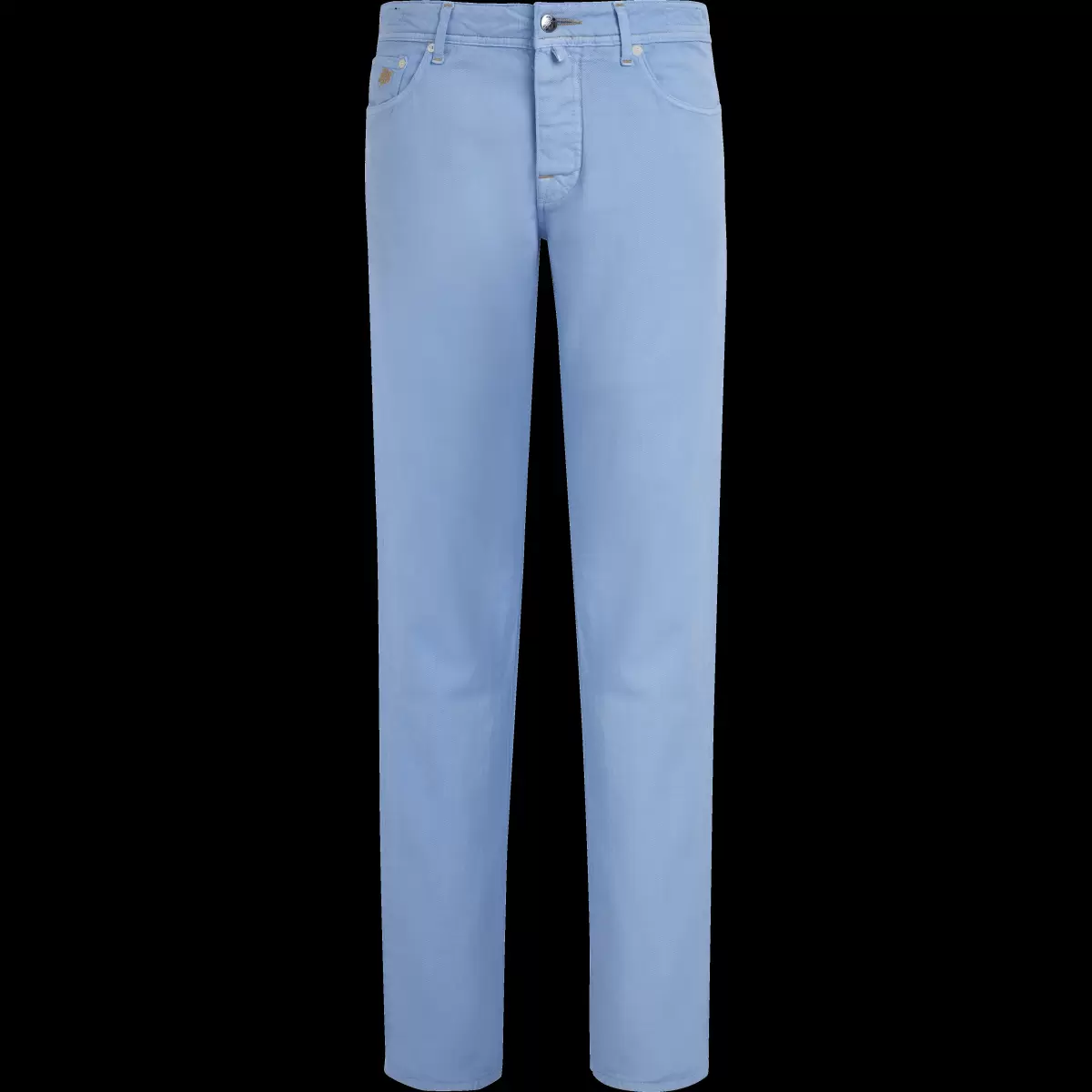 Herren Divine / Blau Hosen Vilebrequin Marketing Solid Jeans Aus Leinendrill Im Fünf-Taschen-Design Für Herren - 3