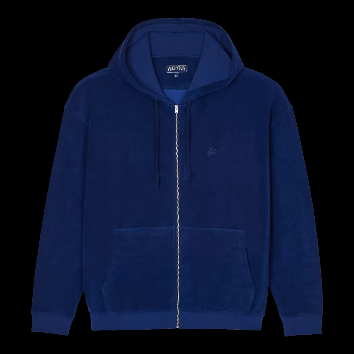 Solid Kapuzen-Sweatshirt Mit Durchgängigem Reißverschluss Aus Frottee Für Herren Pullover Ink / Blau Lieferung Herren Vilebrequin - 3