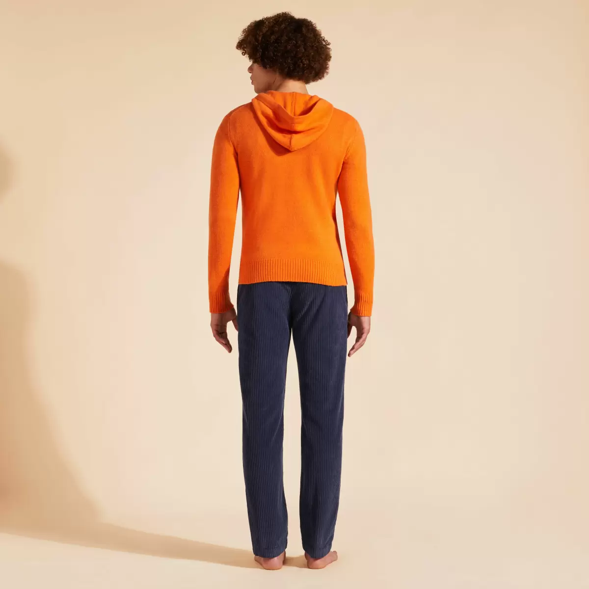 Men Full Zip Cotton Cashmere Cardigan Karotte / Orange Pullover Und Strickjacke Herren Vilebrequin Modell - 1