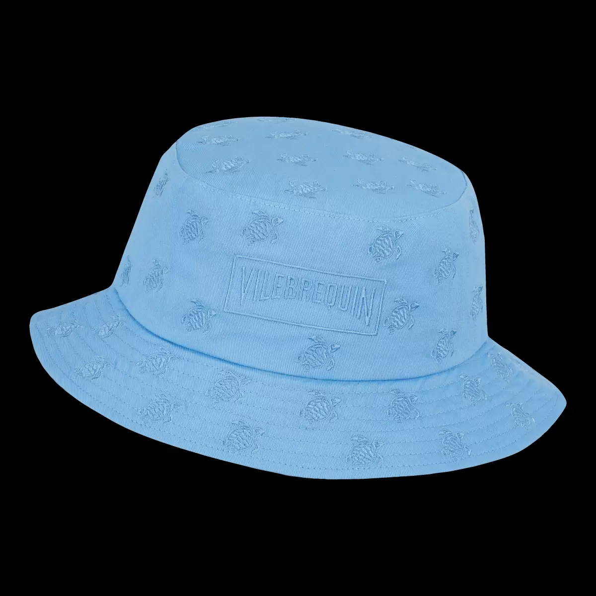 Garantie Embroidered Bucket Hat Tutles All Over Herren Vilebrequin Mützen Himmelblau / Blau - 1