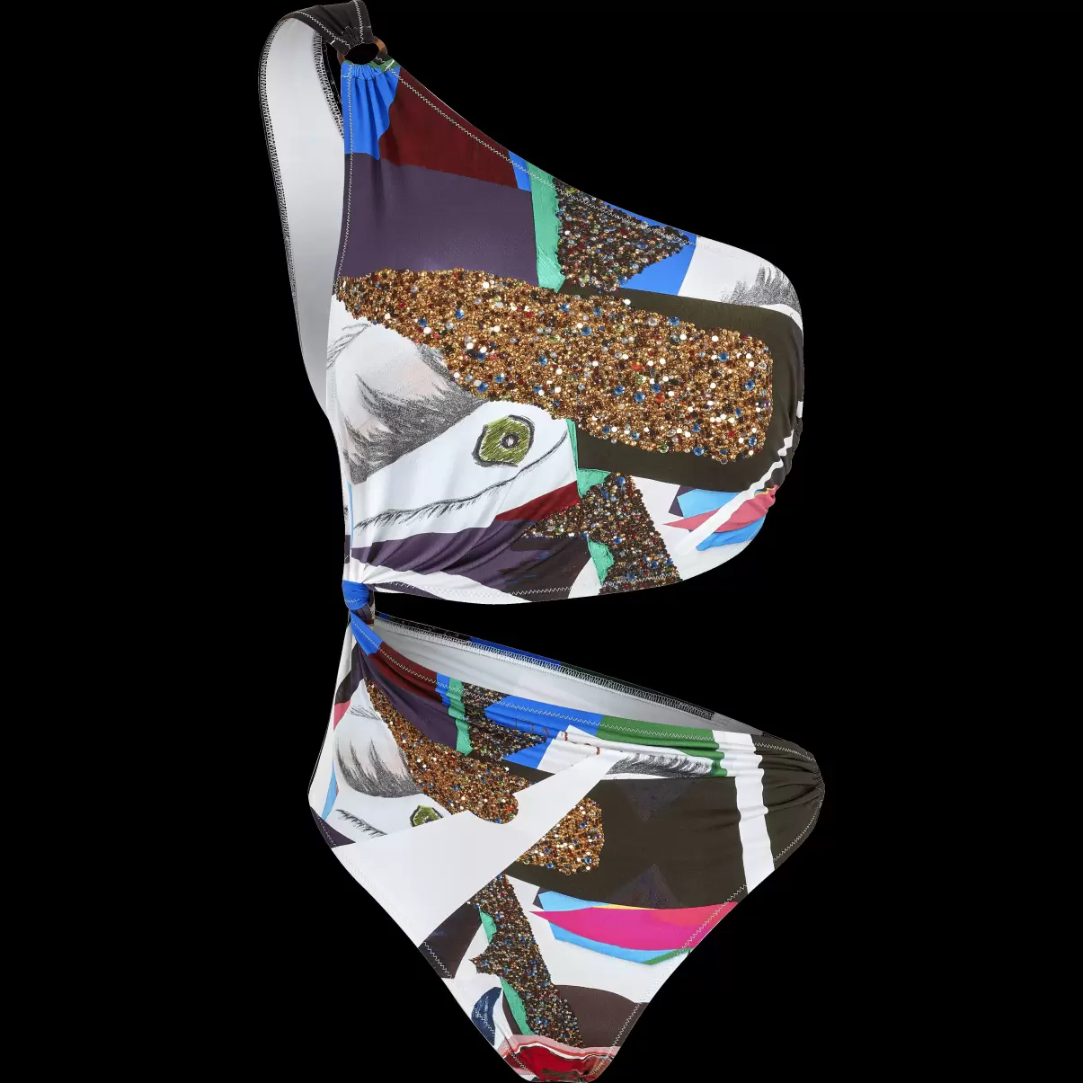 Produktzertifizierung Multicolor / Multi Séduction Asymmetrischer Badeanzug Für Damen - Vilebrequin X Deux Femmes Noires Damen Einteiler - 3