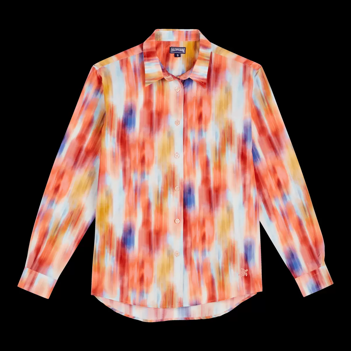Vilebrequin Multicolor / Multi Hemden Damen Technologie Women Cotton And Silk Shirt Ikat Flowers - 3