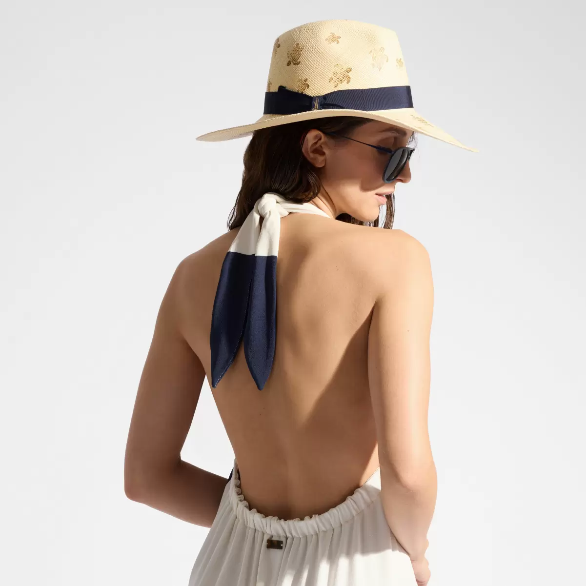 Damen Vilebrequin Women Viscose Jersey Maxi Striped Open-Back Dress Kunde Marineblau / Blau Kleider - 2