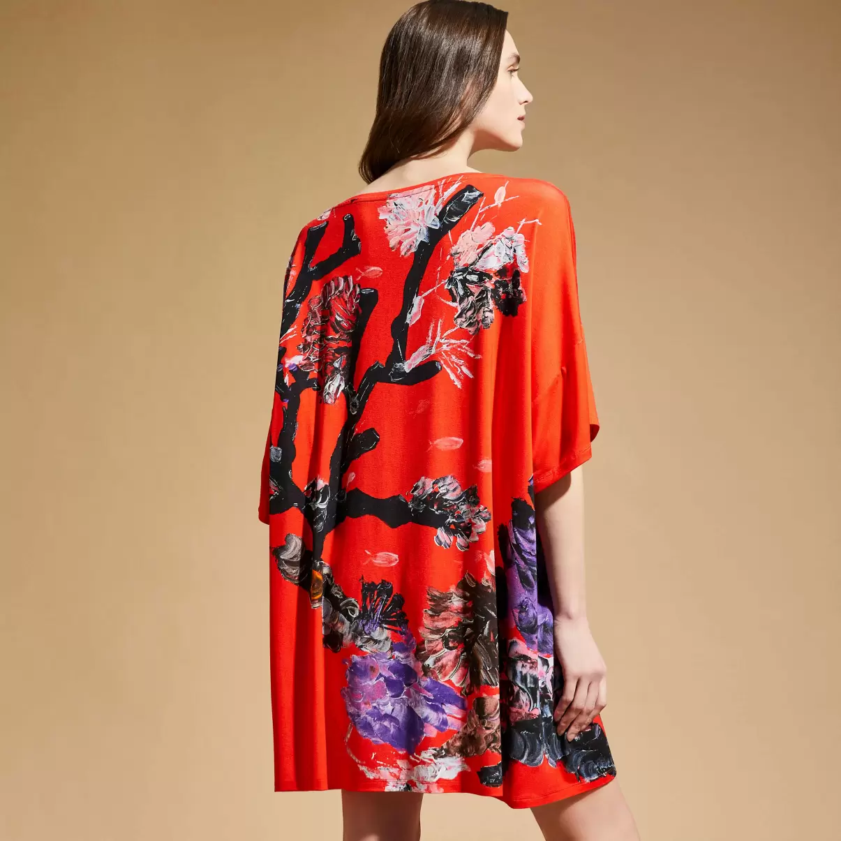 Kleider Material Damen Spring Flower Maxikleid Aus Viskose Für Damen - Vilebrequin X Patrizia Gucci Mohnrot / Rot - 1