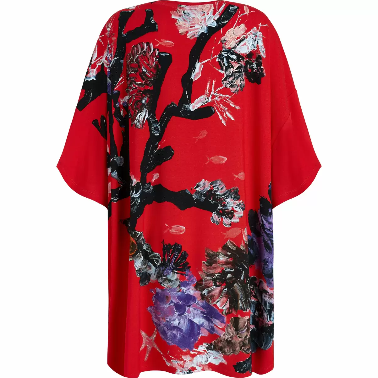 Kleider Material Damen Spring Flower Maxikleid Aus Viskose Für Damen - Vilebrequin X Patrizia Gucci Mohnrot / Rot - 4