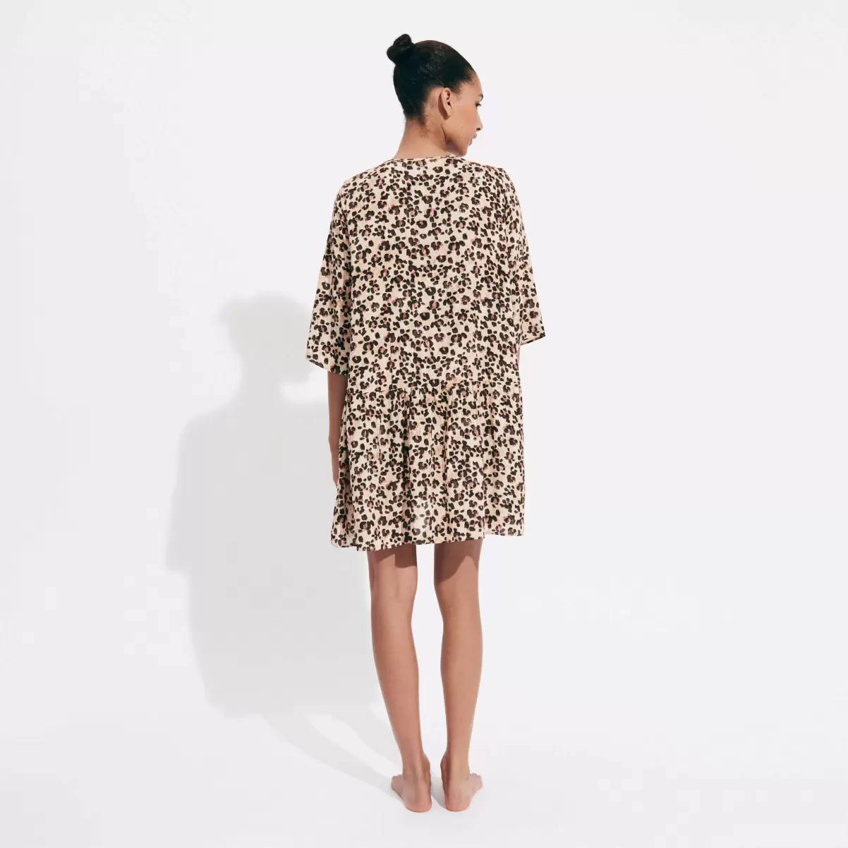 Vilebrequin Kurzes Turtles Leopard Kleid Für Damen Straw / Gelb Damen Material Kleider - 1