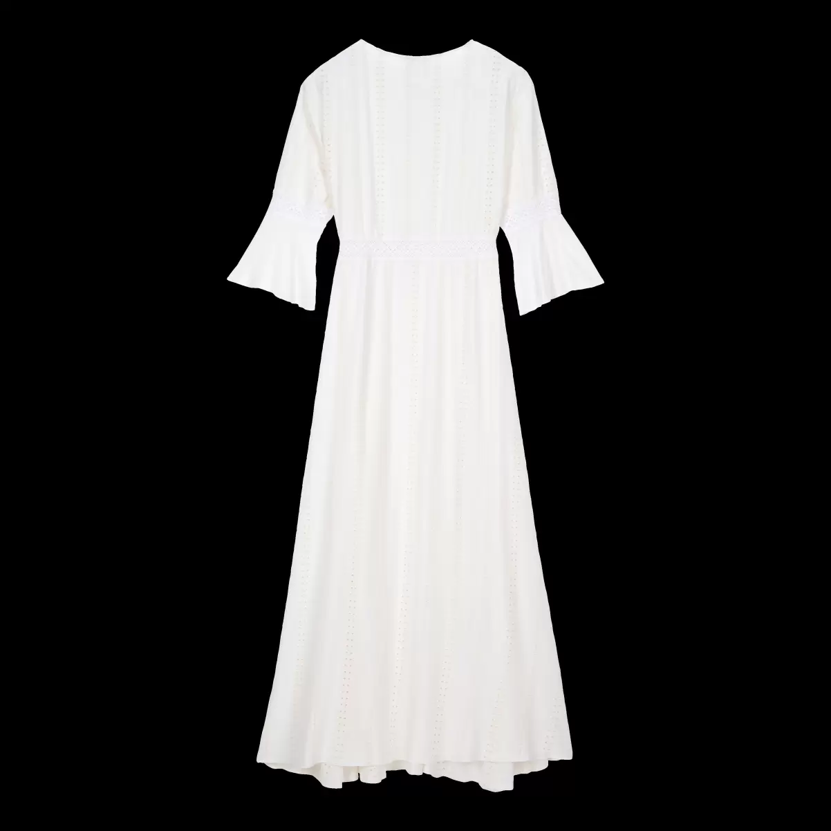 Chalk / Beige Qualität Broderie Anglaise Kleid Für Damen Damen Vilebrequin Kleider - 4