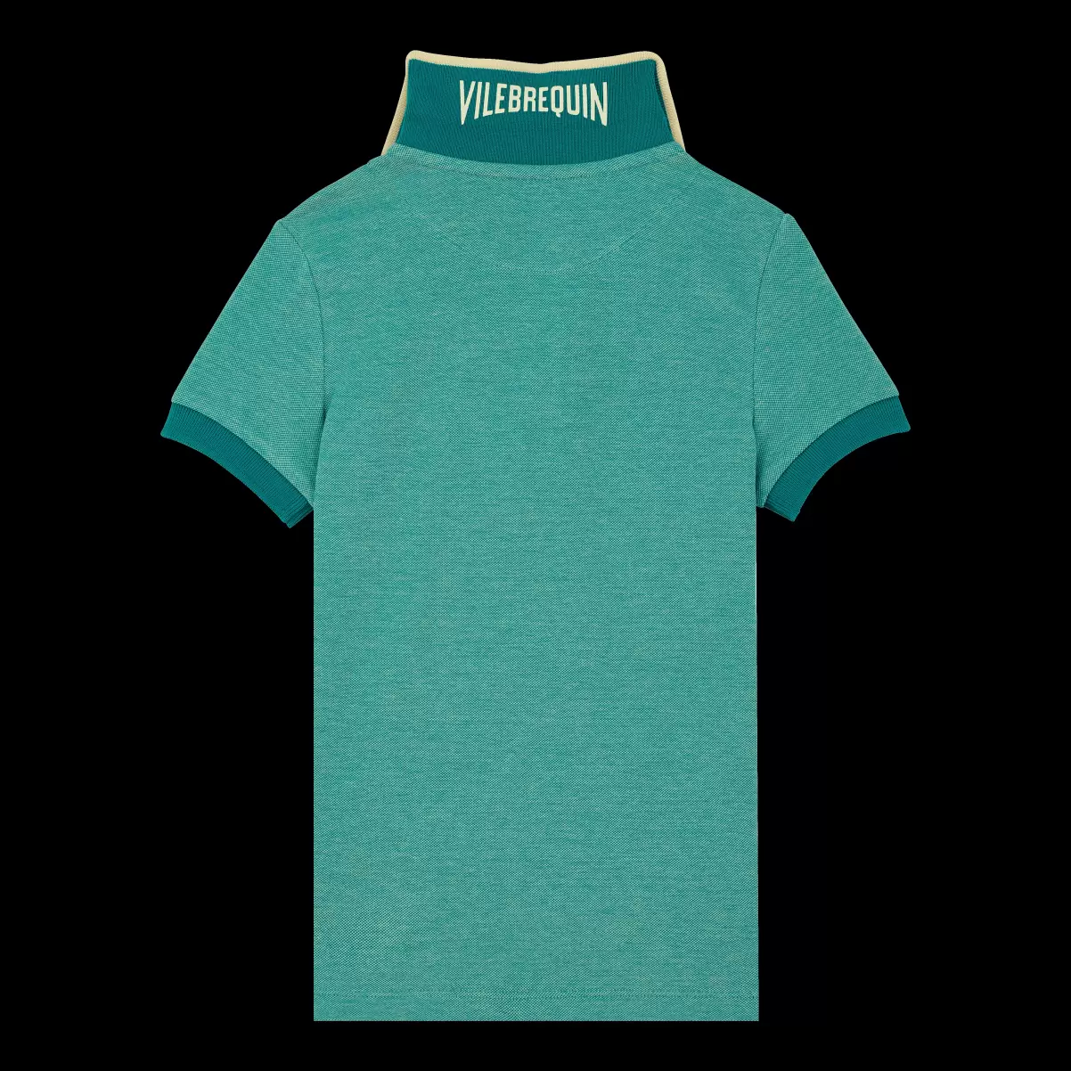Vilebrequin Jungen Polohemden Emerald / GrÜN Werbung Solid Polohemd Aus Baumwollpikee Mit Farbwechsel Für Jungen - 1
