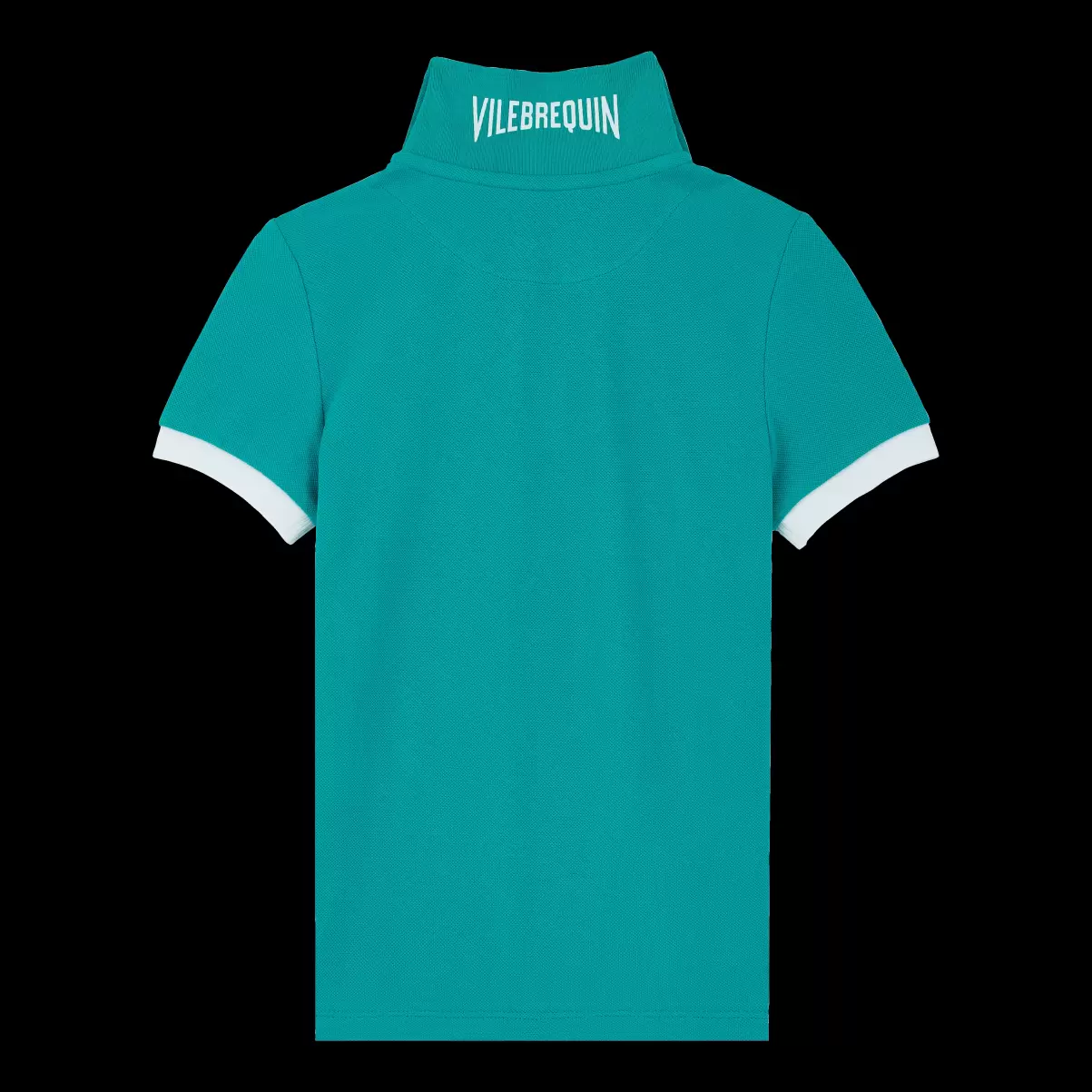 Jungen Tropezian Green / GrÜN Wartungsfreundlich Solid Polohemd Aus Baumwollpikee Für Jungen Vilebrequin Polohemden - 1