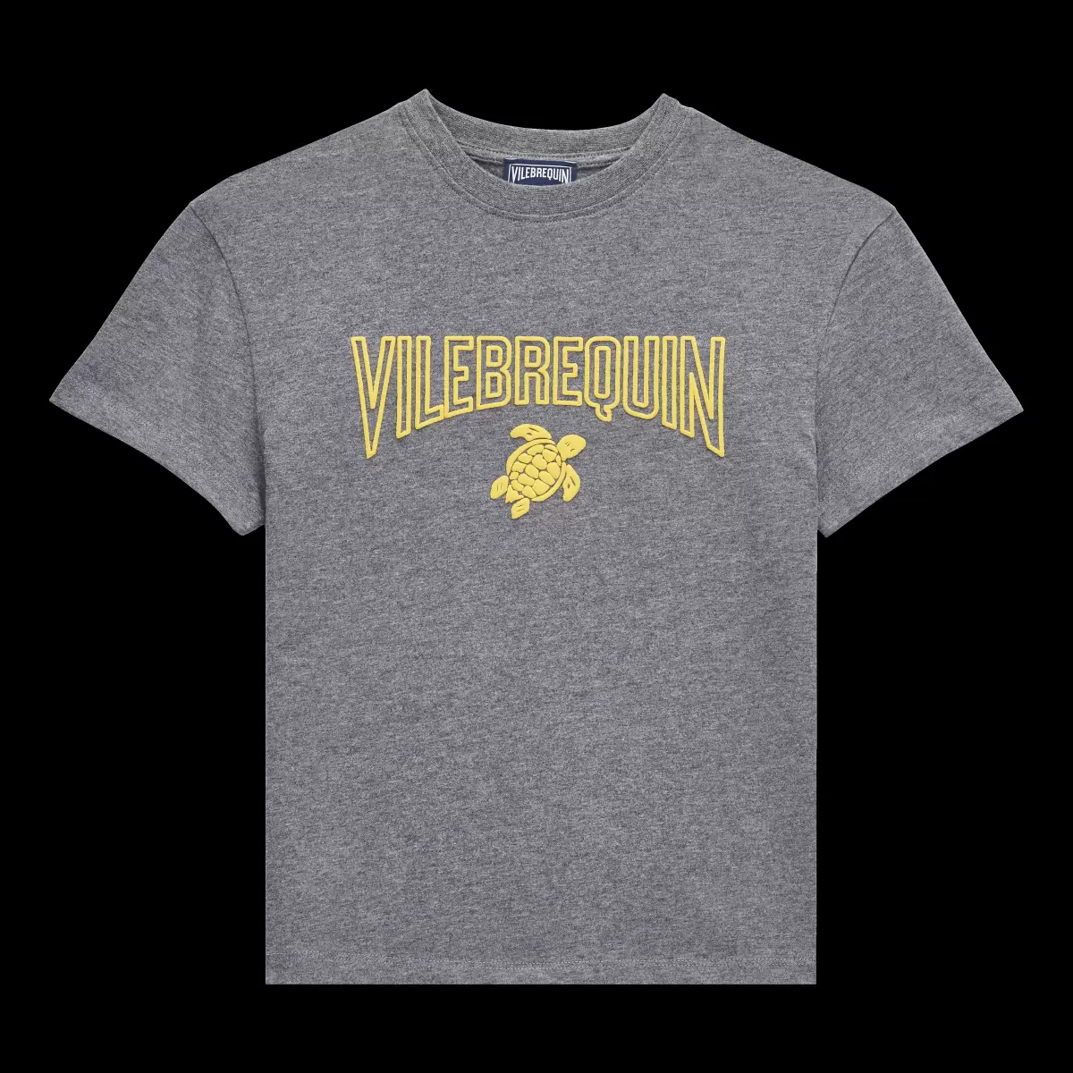 T-Shirts Heather Anthracite / Weiss Jungen Exportieren Vilebrequin T-Shirt Mit Beflocktem Logo Für Jungen - 2