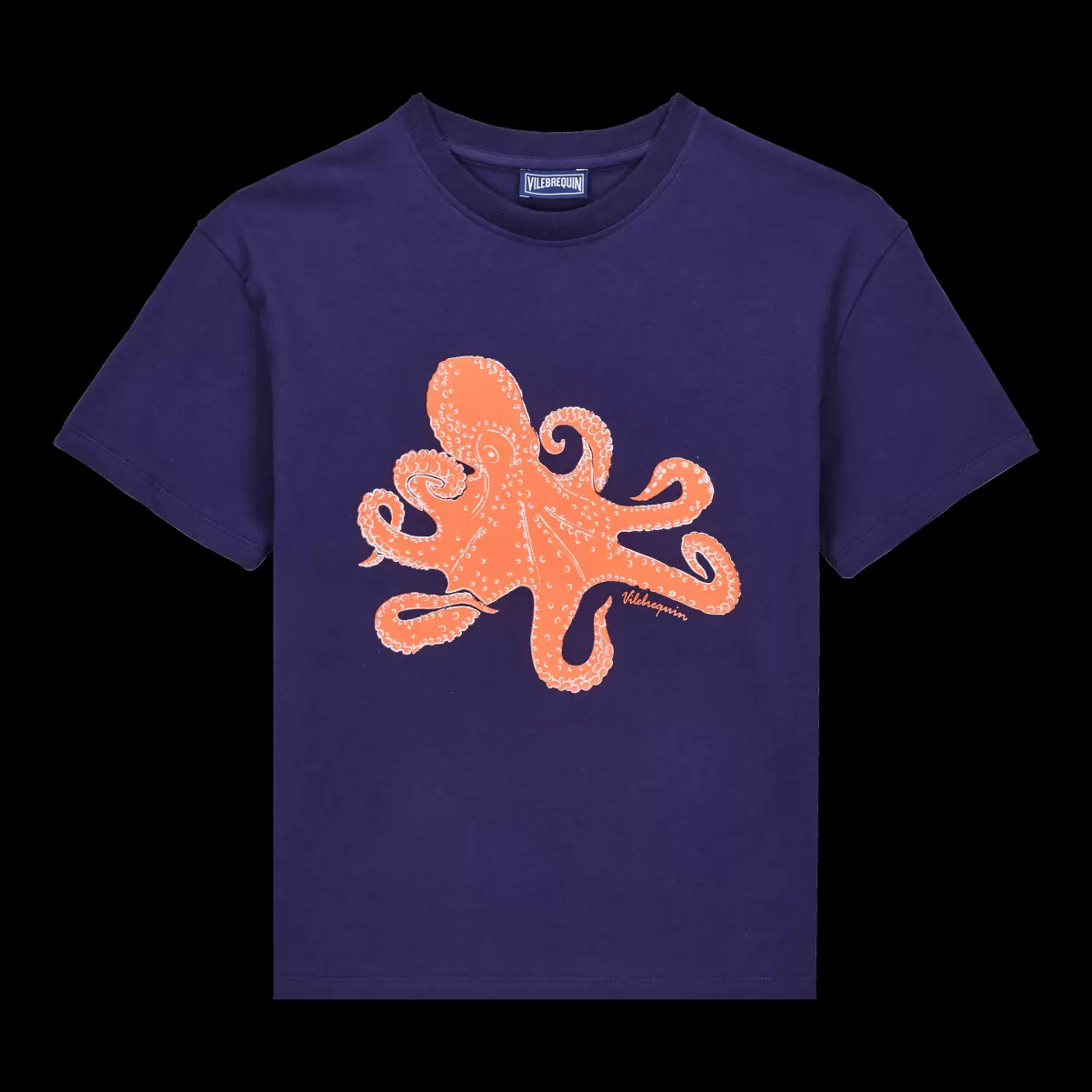 Jungen Macro Octopussy T-Shirt Für Jungen Vilebrequin Marineblau / Blau T-Shirts Aktionsrabatt
