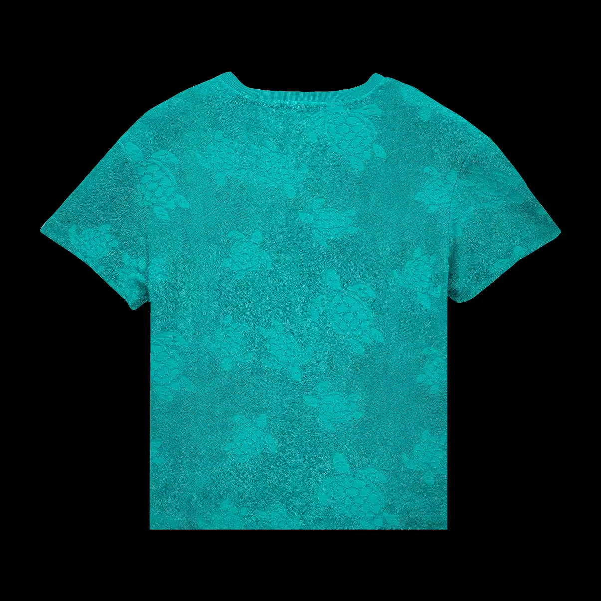 2024 Vilebrequin Jungen Rondes Des Tortues T-Shirt Mit Rundhalsausschnitt Aus Frottee Für Kinder Tropezian Green / GrÜN T-Shirts - 3