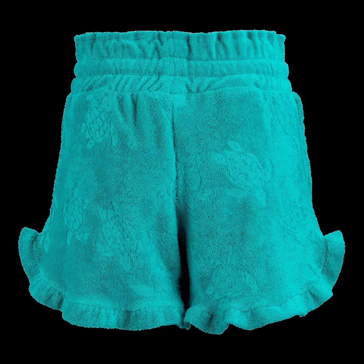 Billig Vilebrequin Ronde Des Tortues Shorts Aus Frottee Für Mädchen Shorties Mädchen Tropezian Green / GrÜN - 2
