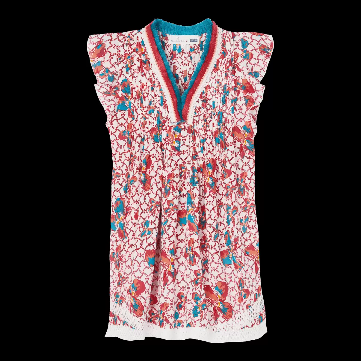 Kleider Iris Lace Minikleid Für Mädchen Popularität Vilebrequin Mohnrot / Rot Mädchen