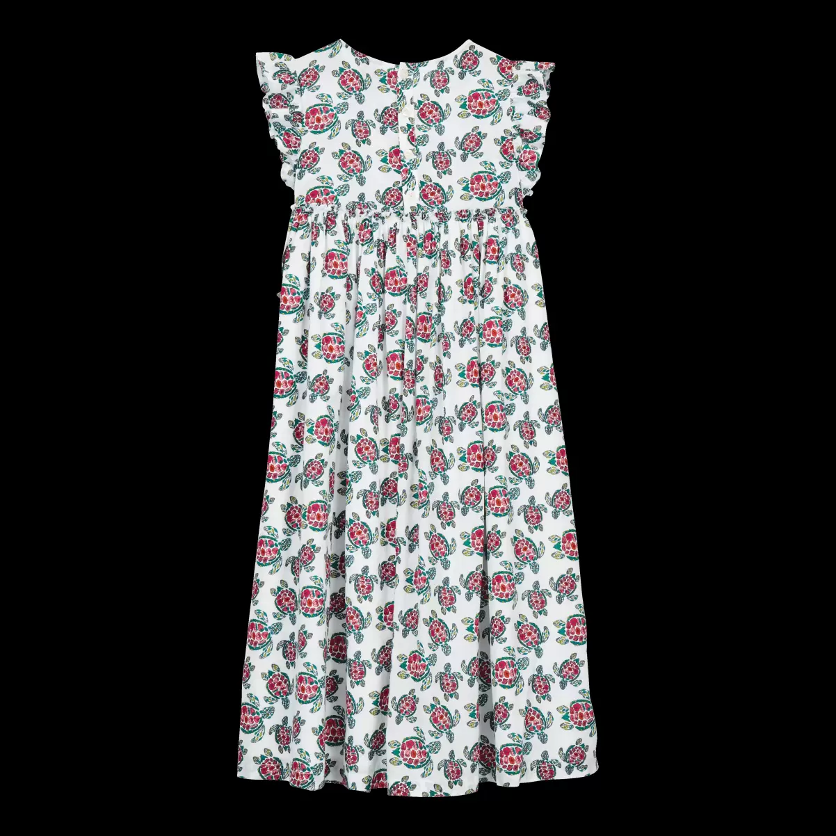 Vilebrequin Langes Provencal Turtle Kleid Für Mädchen Produkt Kleider Mädchen Weiss / Weiss - 3
