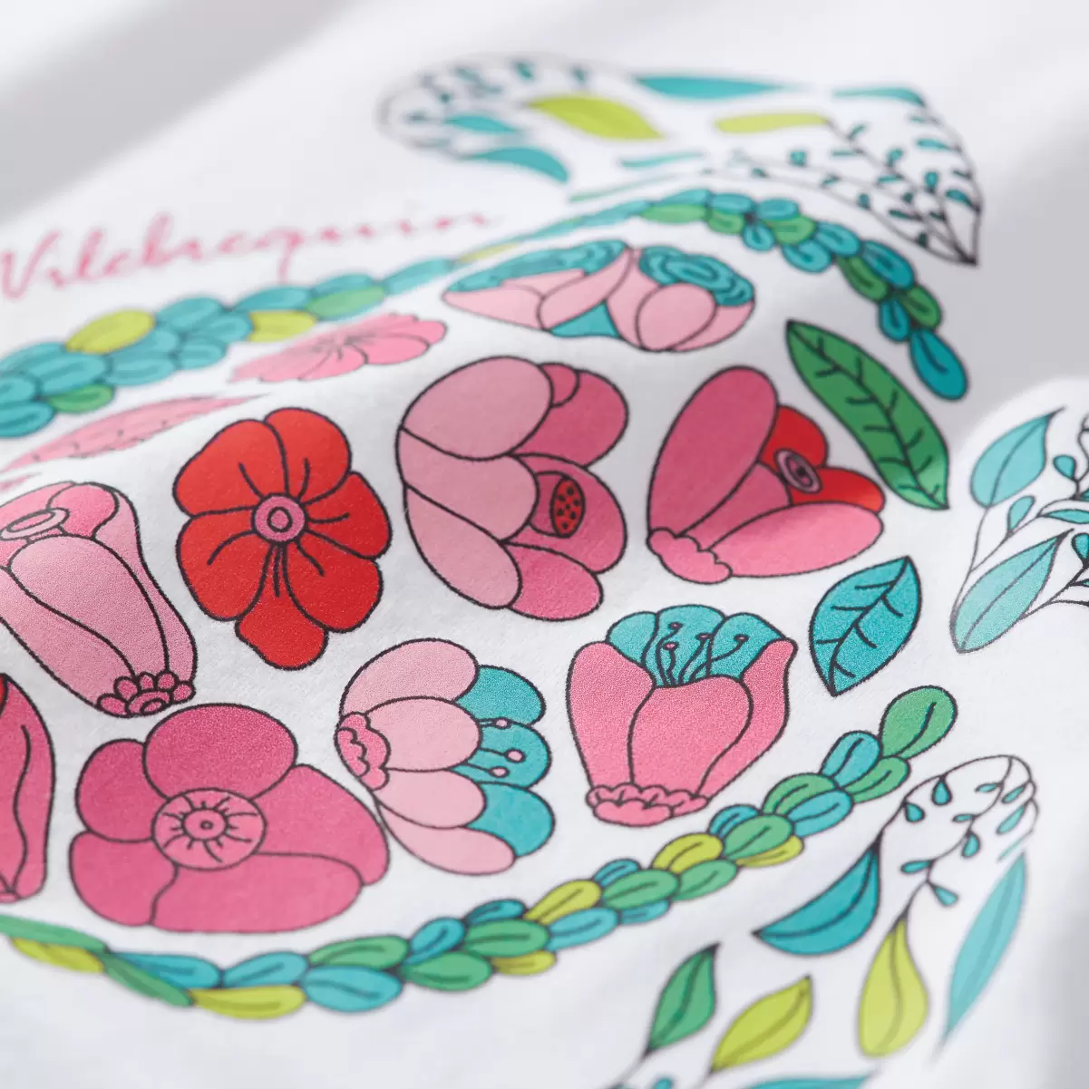 Vilebrequin Weiss / Weiss Provencal Turtle T-Shirt Für Mädchen T-Shirts Mädchen Norm - 1