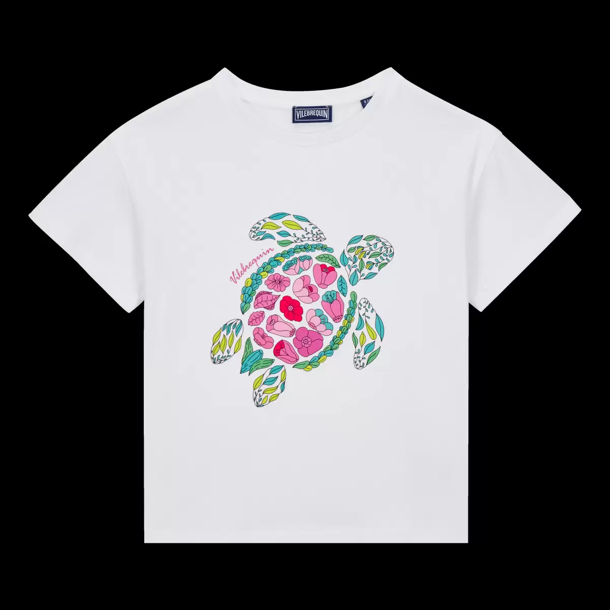 Vilebrequin Weiss / Weiss Provencal Turtle T-Shirt Für Mädchen T-Shirts Mädchen Norm