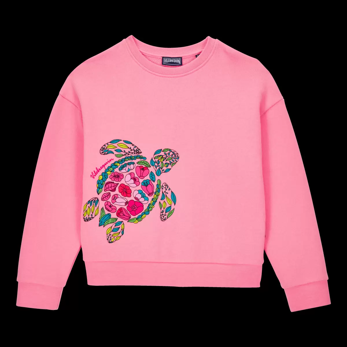 Vilebrequin Provencal Turtle Sweatshirt Mit Rundhalsausschnitt Für Mädchen Kosten Bonbon / Rosa Mädchen Sweatshirts - 2