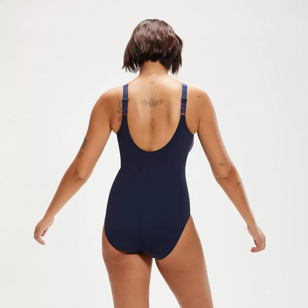 Shaping Lunalustre Bedruckter Badeanzug Für Damen Marineblau/Pflaume Speedo Badeanzüge Damen - 1