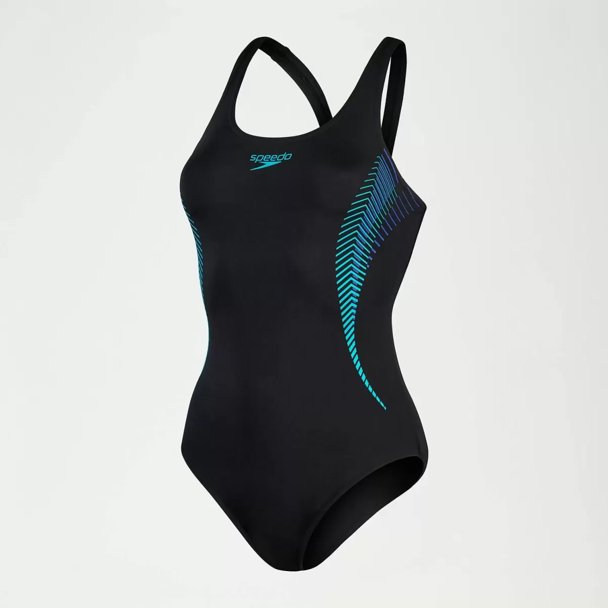 Speedo Placement Muscleback Badeanzug Für Damen Schwarz/Blau Damen Badeanzüge - 3