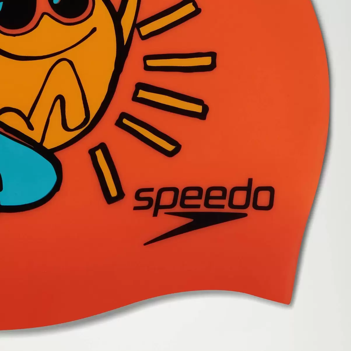 Speedo Bedruckte Silikonbadekappe Für Kinder Orange Damen Schwimm Accessoires - 1