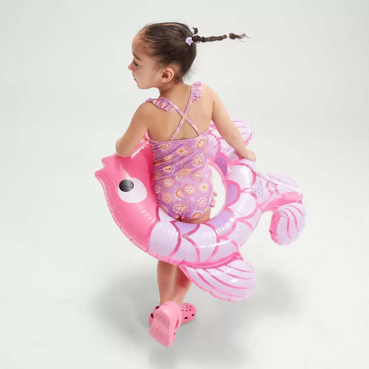 Kinder Mädchen Bademode Speedo Digital-Rüschen-Badeanzug Mit Dünnen Trägern Für Mädchen Im Kleinkindalter Violett/Pink - 2