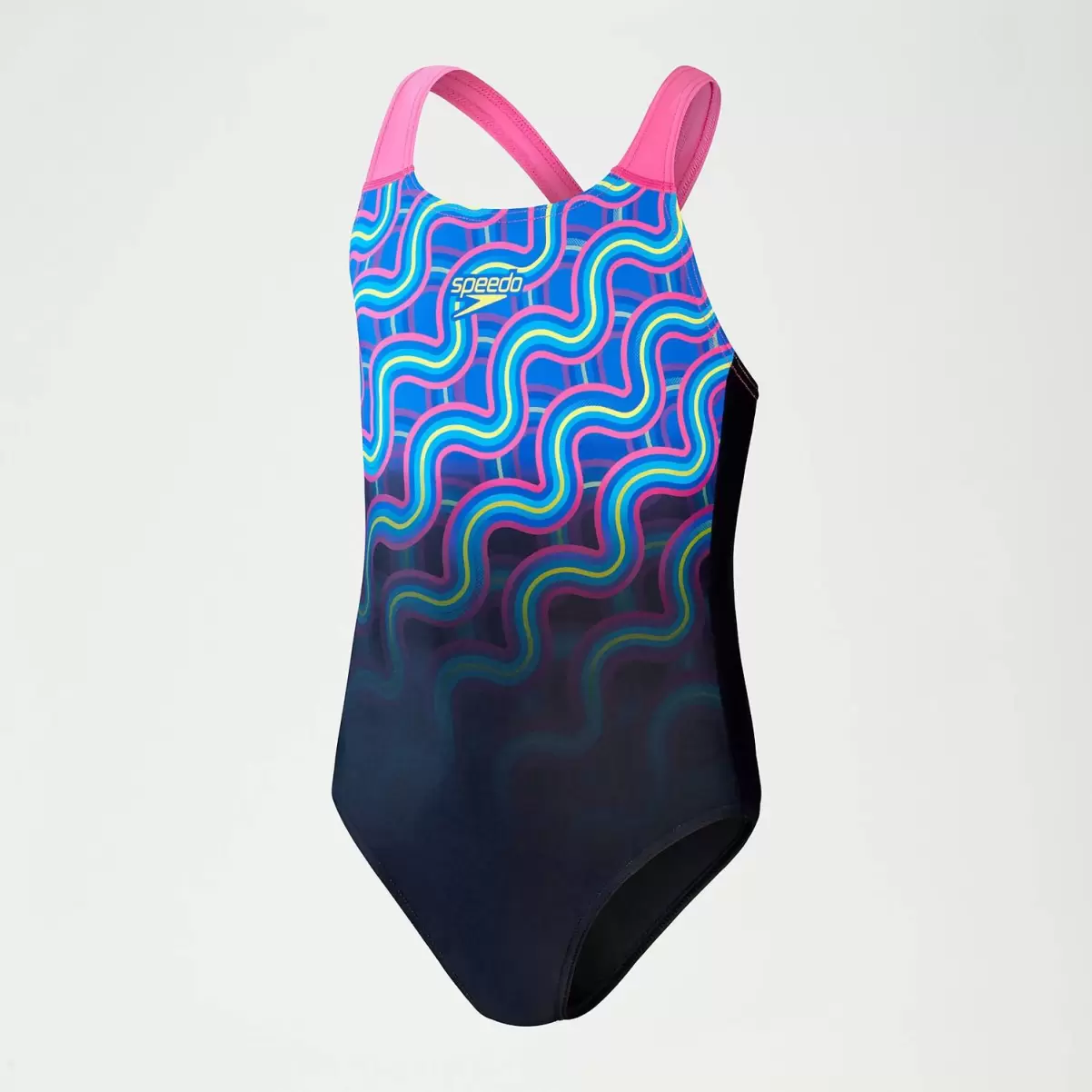 Mädchen Bademode Speedo Splashback Badeanzug Für Mädchen Marineblau/Blau Kinder - 3