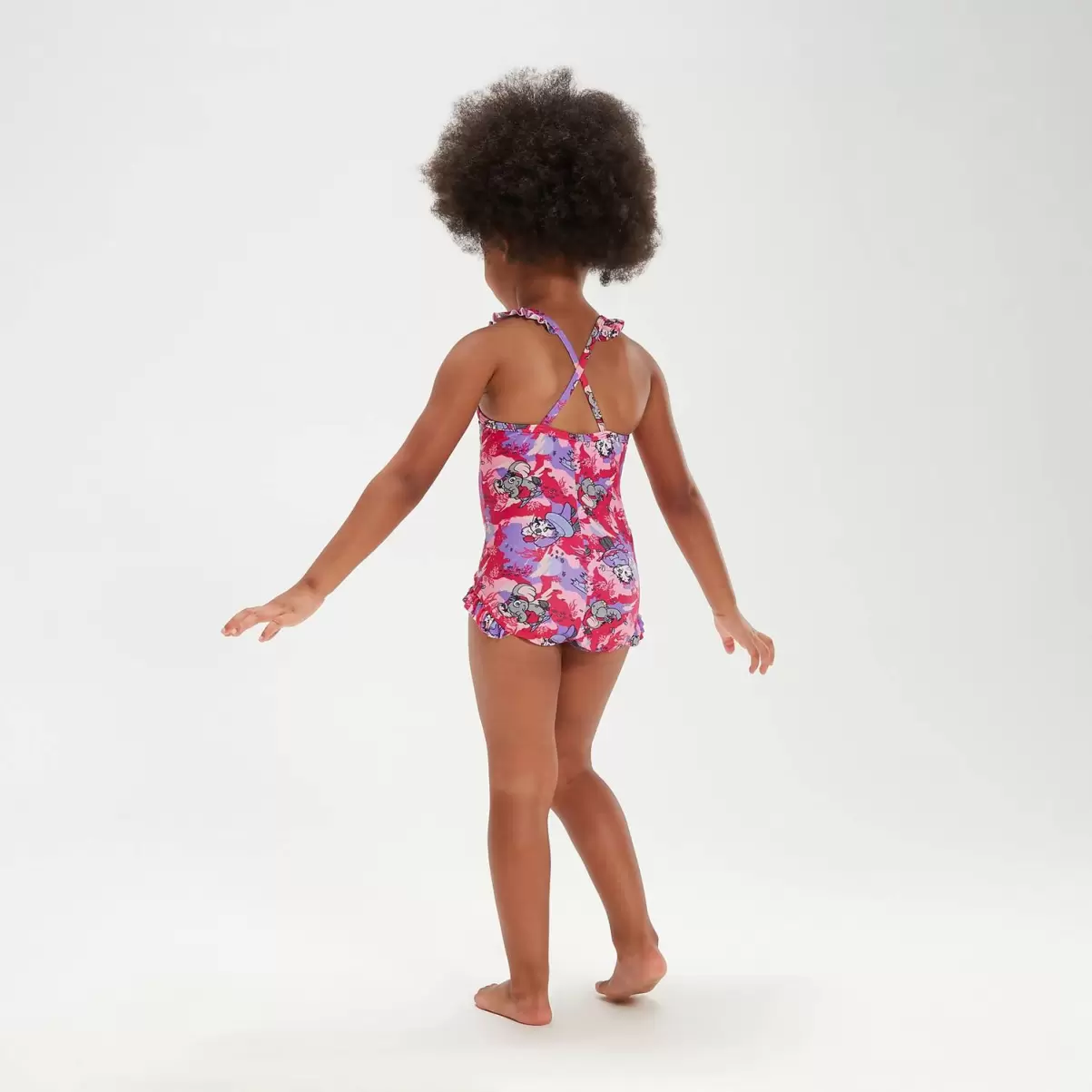 Schwimmlern-Rüschen-Badeanzug Mit Dünnen Trägern Für Mädchen Im Kleinkindalter Pink Speedo Mädchen Bademode Kinder - 1