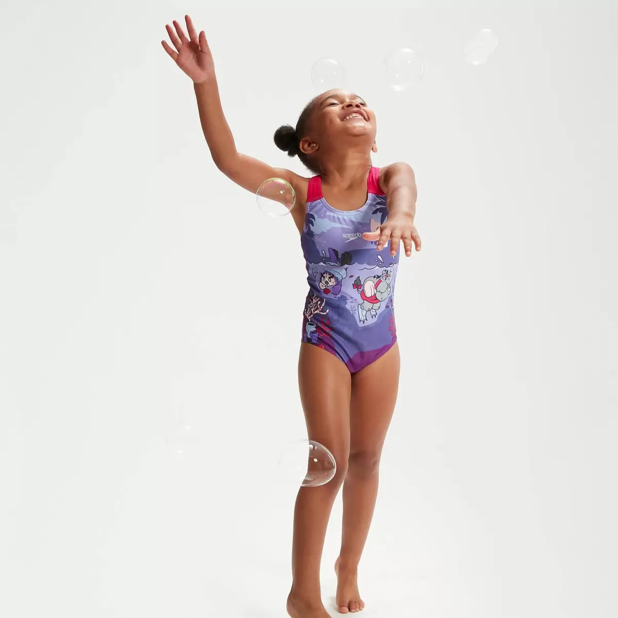 Kinder Speedo Schwimmlern-Kreuzrücken-Badeanzug Für Mädchen Im Kleinkindalter Violett Mädchen Bademode - 2