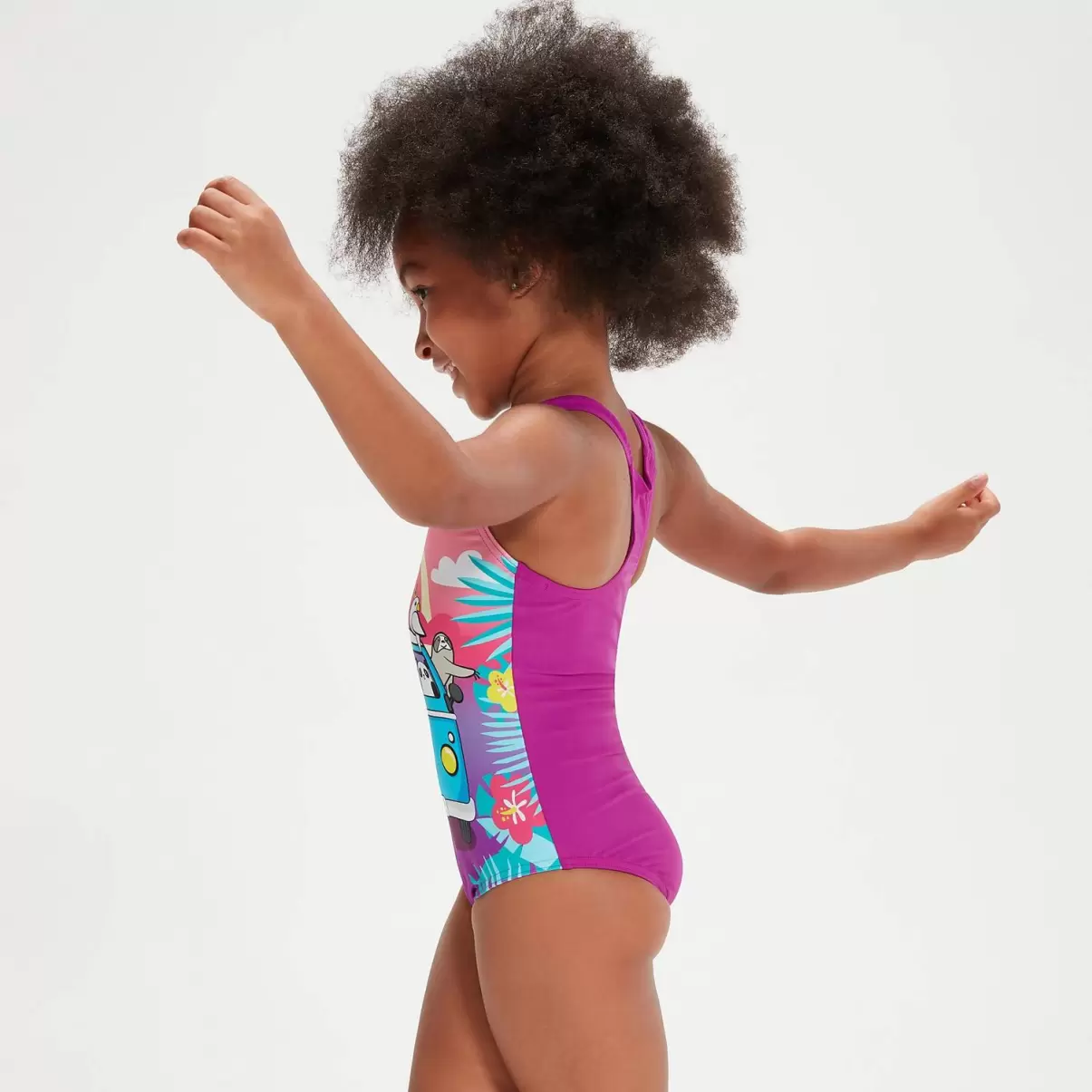 Kinder Bedruckter Badeanzug Für Mädchen Im Kleinkindalter Violett Mädchen Bademode Speedo