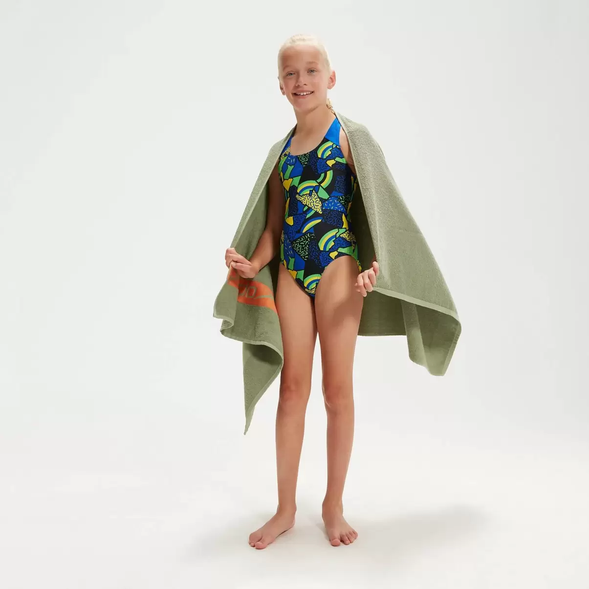 Mädchen Bademode Splashback Badeanzug Für Mädchen Schwarz/Blau Kinder Speedo - 2