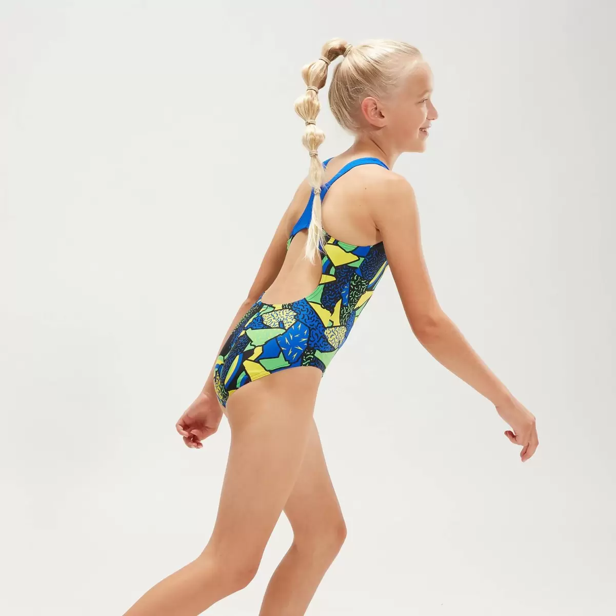 Mädchen Bademode Splashback Badeanzug Für Mädchen Schwarz/Blau Kinder Speedo