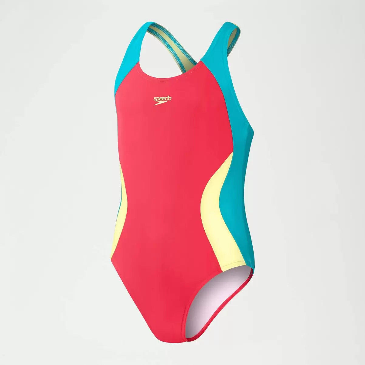 Kinder Speedo Farbblock Spiritback Badeanzug Für Mädchen Pink/Aqua Mädchen Bademode - 3