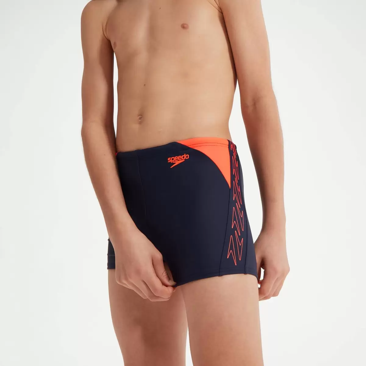 Hyperboom Logo Splice-Aquashorts Für Jungen Marineblau/Orange Kinder Jungs Bademode Speedo - 4