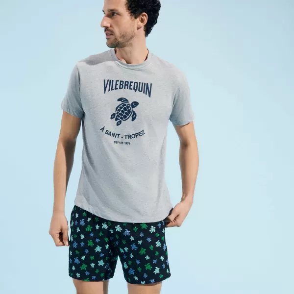 Vilebrequin Graumeliert / Grau Turtles Leopard T-Shirt Aus Baumwolle Für Herren Herren Preis T-Shirts