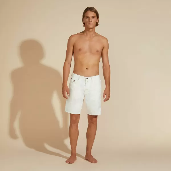Ronde Des Tortues Denim-Bermudashorts Im 5-Taschen-Design Für Herren Off White / Weiss Shorts Vilebrequin Angebot Herren