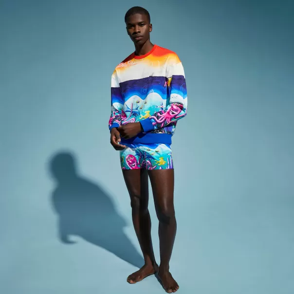 Herren Mareviva Baumwoll-Sweatshirt Für Herren – Vilebrequin X Kenny Scharf Multicolor / Multi Vielseitigkeit Pullover