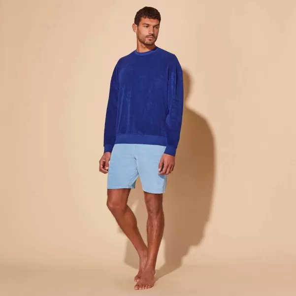 Vilebrequin Solid Unisex-Sweatshirt Aus Frottee Herren Angebot Pullover Ink / Blau