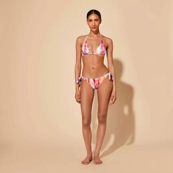 Design Multicolor / Multi Bikini Ikat Flowers Neckholder-Bikinioberteil Für Damen Vilebrequin Damen
