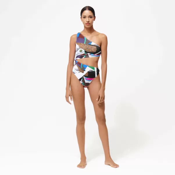 Produktzertifizierung Multicolor / Multi Séduction Asymmetrischer Badeanzug Für Damen - Vilebrequin X Deux Femmes Noires Damen Einteiler